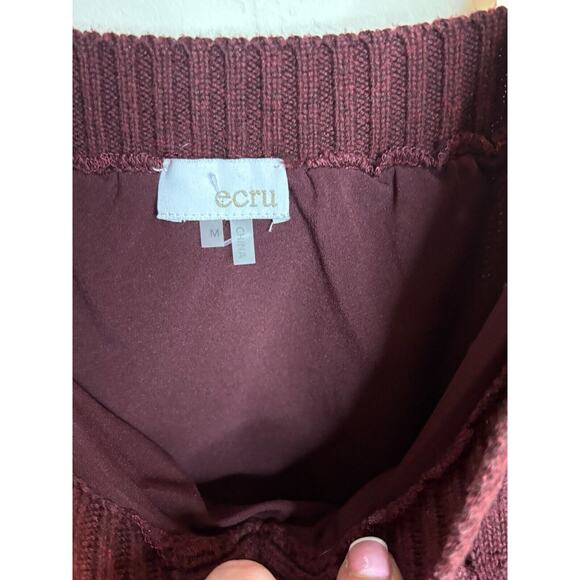 Ecru Deep Purple Silk Lined Fitted Sweater Tank Medium 4-6 - Picture 3 of 6